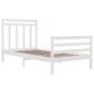 vidaXL Estructura de cama madera maciza blanca 100x200 cm vidaXL Estructura de cama madera maciza blanca 100x200 cm