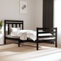 vidaXL Estructura de cama madera maciza de pino negra 90x200 cm vidaXL Estructura de cama madera maciza de pino negra 90x200 cm