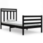 vidaXL Estructura de cama madera maciza de pino negra 90x200 cm vidaXL Estructura de cama madera maciza de pino negra 90x200 cm