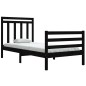 vidaXL Estructura de cama madera maciza de pino negra 90x200 cm vidaXL Estructura de cama madera maciza de pino negra 90x200 cm