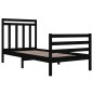 vidaXL Estructura de cama madera maciza de pino negra 90x200 cm vidaXL Estructura de cama madera maciza de pino negra 90x200 cm