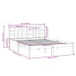 vidaXL Estructura cama doble pequeño madera maciza marrón 120x190 cm vidaXL Estructura cama doble pequeño madera maciza marrón 120x190 cm