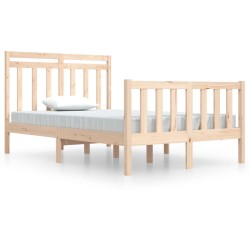 vidaXL Estructura de cama madera maciza 120x190 cm