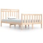 vidaXL Estructura de cama madera maciza 120x190 cm vidaXL Estructura de cama madera maciza 120x190 cm