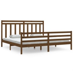 vidaXL Estructura de cama madera maciza de pino marrón miel 200x200 cm