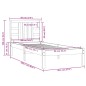 vidaXL Estructura de cama dmadera maciza de pino 90x200 cm vidaXL Estructura de cama dmadera maciza de pino 90x200 cm