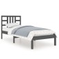 vidaXL Estructura de cama madera maciza de pino gris 90x200 cm vidaXL Estructura de cama madera maciza de pino gris 90x200 cm