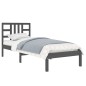 vidaXL Estructura de cama madera maciza de pino gris 90x200 cm vidaXL Estructura de cama madera maciza de pino gris 90x200 cm