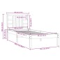 vidaXL Estructura de cama madera maciza de pino gris 90x200 cm vidaXL Estructura de cama madera maciza de pino gris 90x200 cm