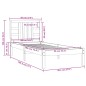 vidaXL Estructura de cama individual madera maciza blanca 90x190 cm