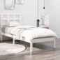 vidaXL Estructura de cama madera maciza de pino blanca 90x200 cm vidaXL Estructura de cama madera maciza de pino blanca 90x200 cm