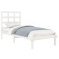 vidaXL Estructura de cama madera maciza de pino blanca 90x200 cm vidaXL Estructura de cama madera maciza de pino blanca 90x200 cm