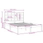 vidaXL Estructura de cama madera maciza 120x190 cm