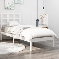 vidaXL Estructura de cama madera maciza de pino blanco 100x200 cm