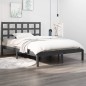 vidaXL Estructura de cama madera maciza King Size gris 150x200 cm vidaXL Estructura de cama madera maciza King Size gris 150x200 cm