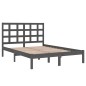 vidaXL Estructura de cama madera maciza King Size gris 150x200 cm vidaXL Estructura de cama madera maciza King Size gris 150x200 cm