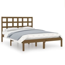 vidaXL Estructura de cama madera maciza de pino marrón miel 120x200 cm