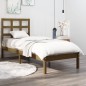 vidaXL Estructura de cama madera maciza marrón miel 100x200 cm vidaXL Estructura de cama madera maciza marrón miel 100x200 cm