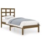 vidaXL Estructura de cama madera maciza marrón miel 100x200 cm vidaXL Estructura de cama madera maciza marrón miel 100x200 cm