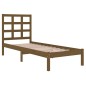 vidaXL Estructura de cama madera maciza marrón miel 100x200 cm vidaXL Estructura de cama madera maciza marrón miel 100x200 cm