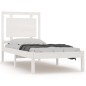vidaXL Estructura de cama individual madera maciza blanco 75x190 cm vidaXL Estructura de cama individual madera maciza blanco 75x190 cm