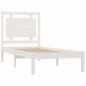 vidaXL Estructura de cama individual madera maciza blanco 75x190 cm vidaXL Estructura de cama individual madera maciza blanco 75x190 cm