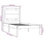 vidaXL Estructura de cama madera maciza de pino negra 90x200 cm