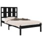 vidaXL Estructura de cama individual madera maciza negra 75x190 cm vidaXL Estructura de cama individual madera maciza negra 75x190 cm