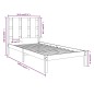 vidaXL Estructura de cama individual madera maciza blanco 90x190 cm