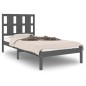 vidaXL Estructura de cama madera maciza de pino gris 90x200 cm vidaXL Estructura de cama madera maciza de pino gris 90x200 cm