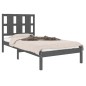 vidaXL Estructura de cama madera maciza de pino gris 90x200 cm vidaXL Estructura de cama madera maciza de pino gris 90x200 cm