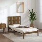 vidaXL Estructura de cama madera maciza pino marrón miel 100x200 cm