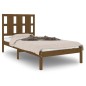 vidaXL Estructura de cama madera maciza pino marrón miel 100x200 cm