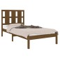 vidaXL Estructura de cama madera maciza pino marrón miel 100x200 cm