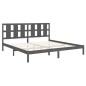vidaXL Estructura de cama de madera maciza de pino gris 200x200 cm vidaXL Estructura de cama de madera maciza de pino gris 200x200 cm