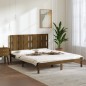 vidaXL Estructura de cama madera maciza King marrón miel 150x200 cm vidaXL Estructura de cama madera maciza King marrón miel 150x200 cm