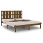 vidaXL Estructura de cama madera maciza King marrón miel 150x200 cm vidaXL Estructura de cama madera maciza King marrón miel 150x200 cm