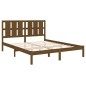 vidaXL Estructura de cama madera maciza King marrón miel 150x200 cm vidaXL Estructura de cama madera maciza King marrón miel 150x200 cm