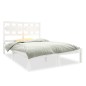 vidaXL Estructura de cama doble de madera maciza blanca 120x190cm vidaXL Estructura de cama doble de madera maciza blanca 120x190cm