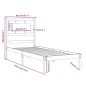 vidaXL Estructura de cama madera maciza negro individual 75x190 cm vidaXL Estructura de cama madera maciza negro individual 75x190 cm