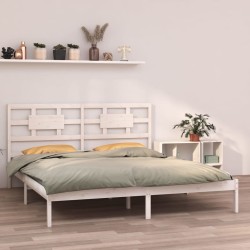 vidaXL Estructura de cama de madera maciza de pino blanca 160x200 cm