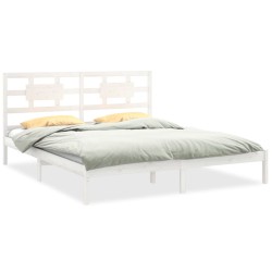 vidaXL Estructura de cama de madera maciza de pino blanca 160x200 cm