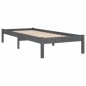 vidaXL Estructura de cama de madera maciza gris 100x200 cm