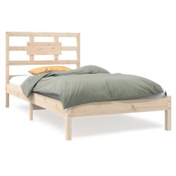 vidaXL Estructura de cama madera maciza 100x200 cm