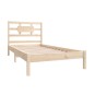 vidaXL Estructura de cama madera maciza 100x200 cm vidaXL Estructura de cama madera maciza 100x200 cm