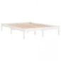 vidaXL Estructura de cama madera maciza blanca Super King 180x200 cm vidaXL Estructura de cama madera maciza blanca Super King 180x200 cm