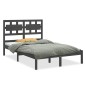 vidaXL Estructura de cama madera maciza de pino gris 120x200 cm