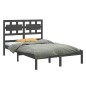 vidaXL Estructura de cama madera maciza de pino gris 120x200 cm