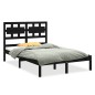 vidaXL Estructura de cama de madera maciza negra 140x200 cm vidaXL Estructura de cama de madera maciza negra 140x200 cm