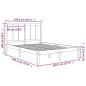 vidaXL Estructura de cama madera maciza de pino 140x190 cm vidaXL Estructura de cama madera maciza de pino 140x190 cm